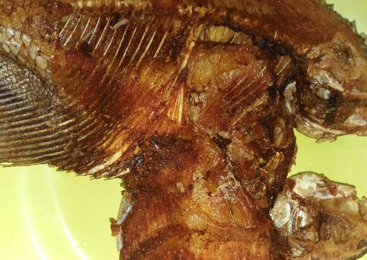 Cara mudah mengolah Gurame goreng kering, Enak