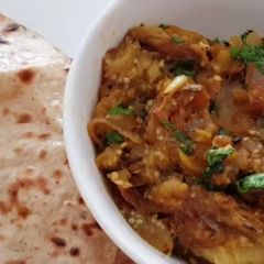 A picture of Baigan Bharta.