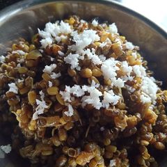 A picture of Mooga chi Usal( Sprouted green moong sabji.