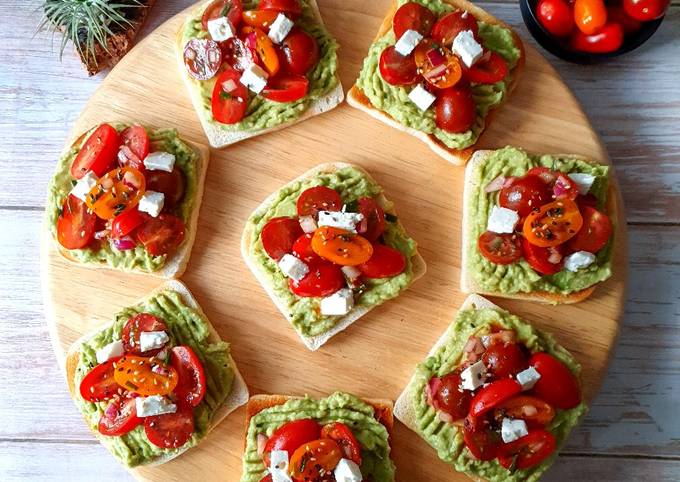 Simple Way to Make Tartines d&#39;avocats tomates feta