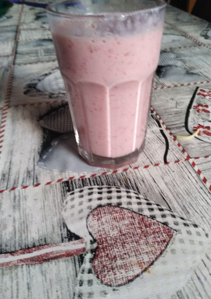 Una foto de Batido de fresas