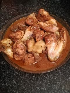 Una foto de Alitas marinadas a mi manera al horno en bolsa de asar