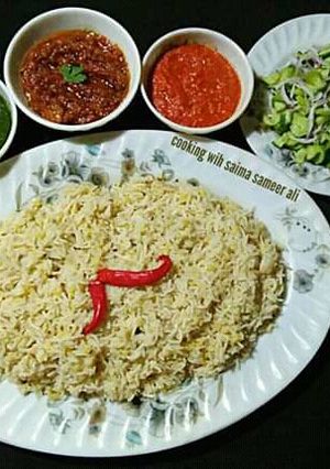 A picture of Khichri with lawazmat #cookpadapp.