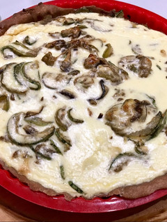 Una foto de Tarta de berenjena y zucchini en pocos minutos! Muy sabrosa😋