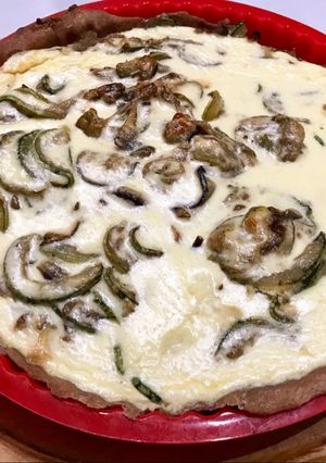 Una foto de Tarta de berenjena y zucchini en pocos minutos! Muy sabrosa😋