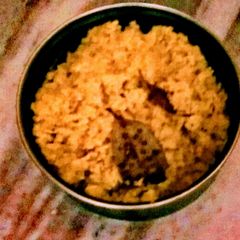 Without onion and garlic Basanti pulao A picture of Without onion and garlic Basanti pulao.