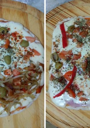 Una foto de Pizza a la sartén