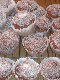 Una foto de Muffin de chocolate y coco
