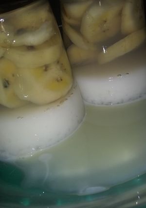 Foto resep Pudding Pisang Kaca Beralas Susu