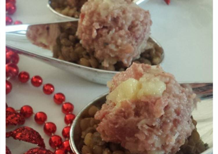 Cotechino e lenticchie finger food