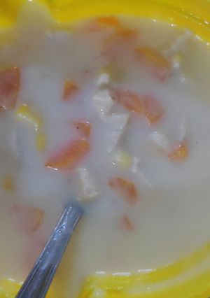 Foto resep Cream soup ayam, wortel, jagung