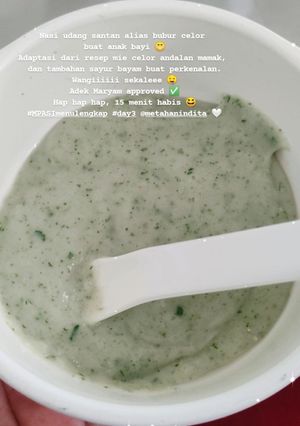 Foto resep MPASI Menu Lengkap - 6 bulan - Bubur Celor Udang