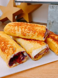紫薯起司肉鬆法式吐司捲 的食譜成品照片