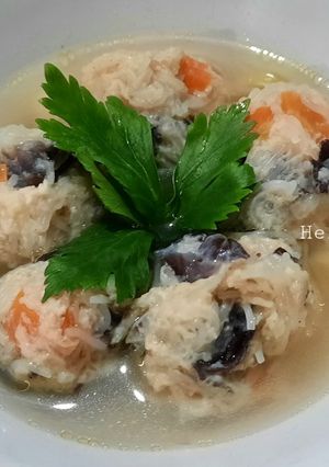 Foto resep Bakso Rambutan Kuah Kaldu Ceker
