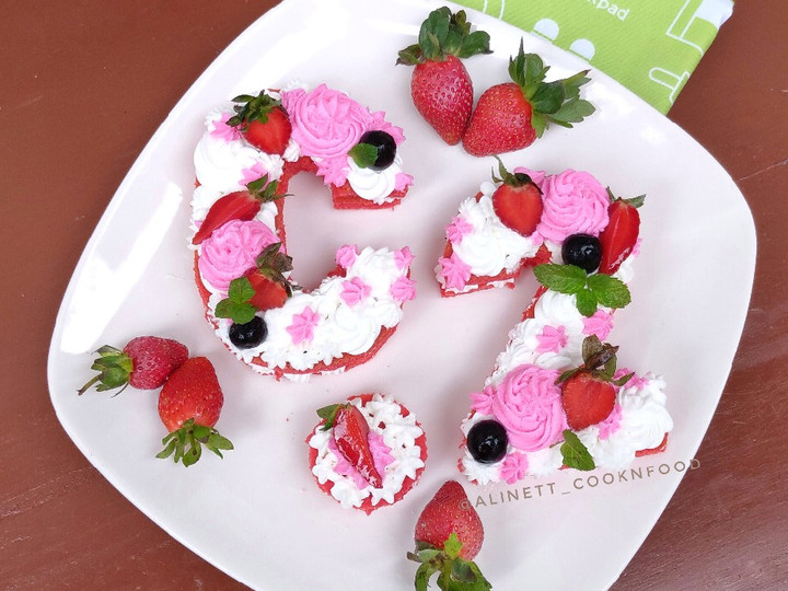 Wajib coba! Cara  membuat Red Velvet Clover Anniversary Cake  spesial