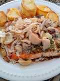 Salmón al horno con sala de champignones🐟