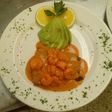 Filete de róbalo en salsa de camarón