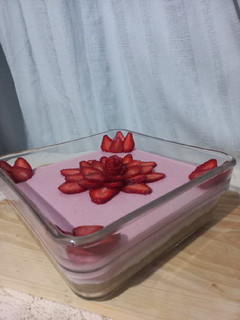 Una foto de Mousse de fresa angelical 🍓