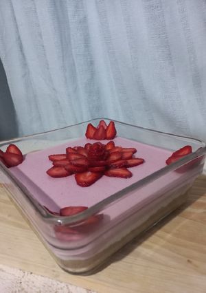 Una foto de Mousse de fresa angelical 🍓
