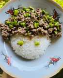 Thịt bò xào măng tây cho bé