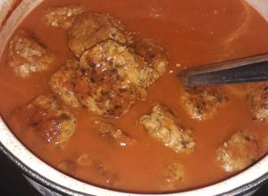 Una foto de Albóndigas de pollo y amaranto