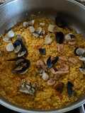 Arroz de marisco con verduras