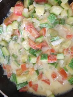 Una foto de Calabacitas con crema!