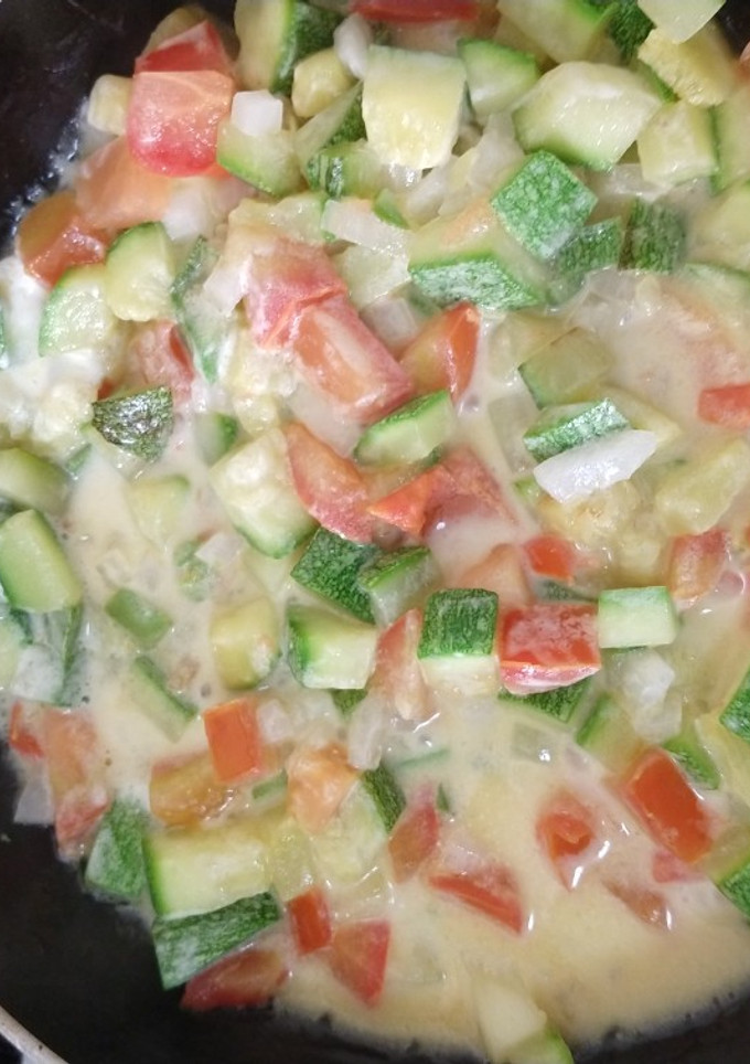 Una foto de Calabacitas con crema!