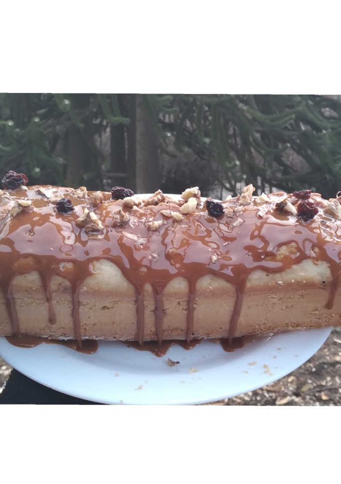 Una foto de Budín de nueces y pasas de uvas