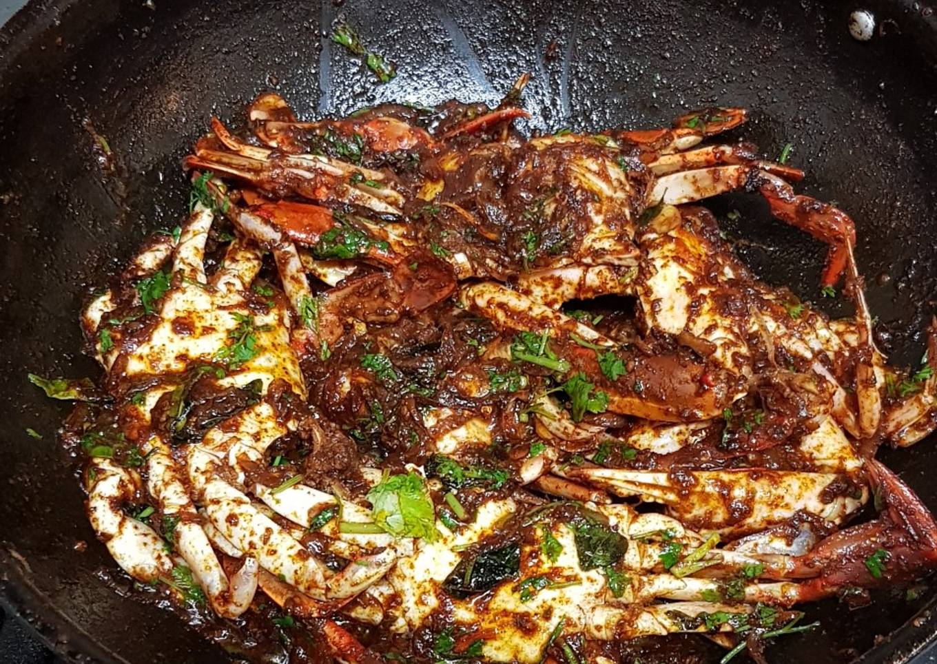 Spicy crab roast