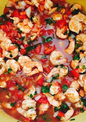 Una foto de Ceviche de camarón