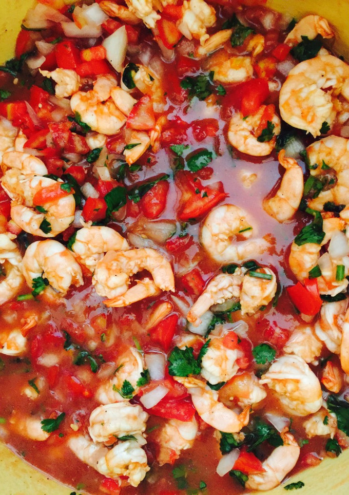 Una foto de Ceviche de camarón