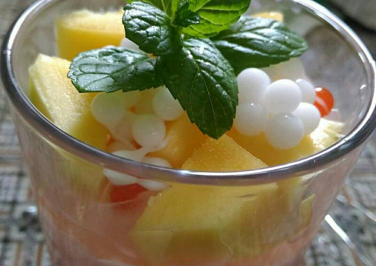 Puding susu mangga jelly