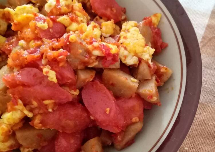 Easiest Way to Cook Tasty Bakso Sosis Sambalado