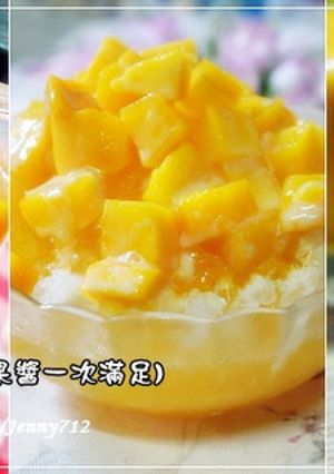 A picture of Refreshing Mango DIY Trilogy: Jam, Shaved Ice, and Smoothie All in One.