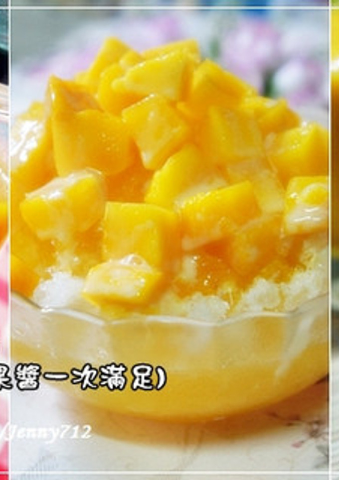 A picture of Refreshing Mango DIY Trilogy: Jam, Shaved Ice, and Smoothie All in One.