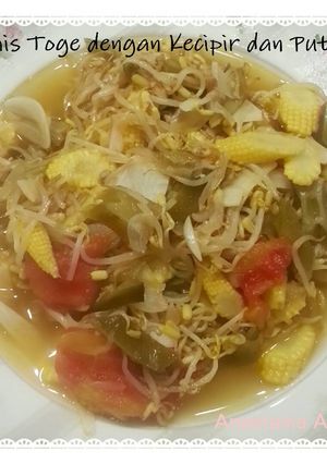 Foto resep Tumis toge dengan kecipir dan putren