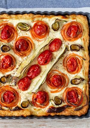 Foto di Crostata salata ricotta e verdure