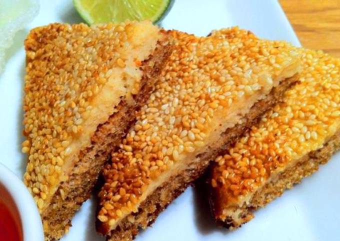 Steps to Make Favorite Golden fried sesame chilli toast