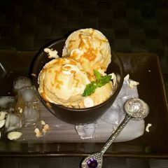 A picture of Nolen Gurer (Date Palm Jaggery) Ice Cream).