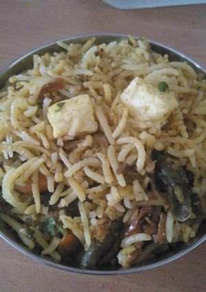 A picture of Panner tadka rice.