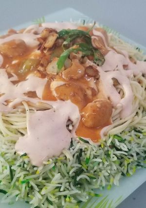 A picture of Azadi themed Singaporean rice.