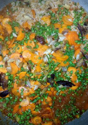 A picture of Veges jallop with fish.