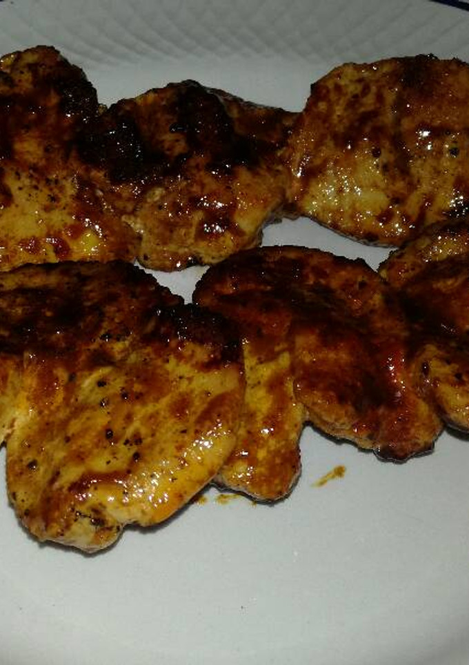 Una foto de Brochetas de pollo a la plancha con salsa teriyaki