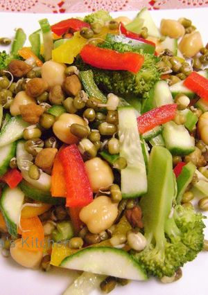 A picture of Sprouts, Kabuli Chana & Veggie Salad.