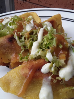 Una foto de Empanadas🥟 rellenas de berenjena🍆🌰 y "queso🧀"
