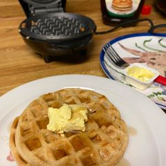 Vegan/ Vegetarian waffle Pancake A picture of Vegan/ Vegetarian waffle Pancake.