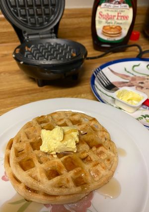 A picture of Vegan/ Vegetarian waffle Pancake.