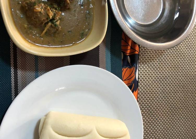 Homemade Afiaefere (white soup) Nd pounded yam