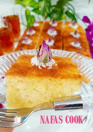عکسی از دستور کیک شربتی
